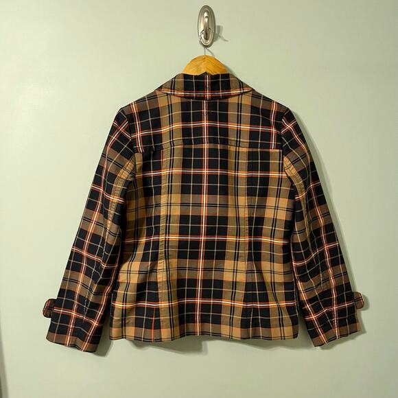Tommy Hilfiger Plaid Jacket Size M Blazer Peacoat Double Breasted Lightweight - Picture 14 of 14